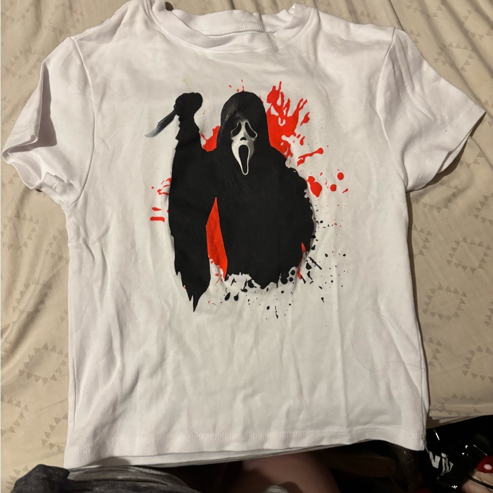 Women White Graphic Tee